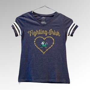 NOTRE DAME Girls V-Neck Short-sleeve T-shirt